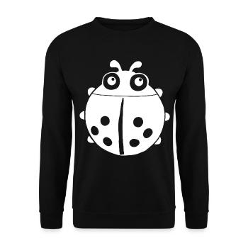 Coccinelle blanche - Sweat-shirt Unisexe - noir - Devant - Alina (178cm) & Michal (187cm)