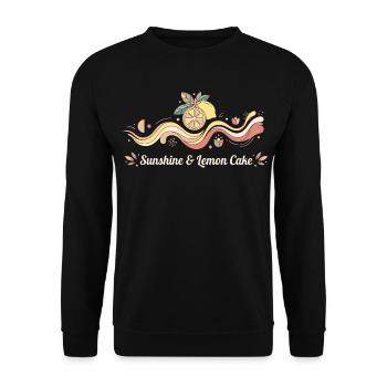 Sunshine and Lemon Cake Summer - Unisex Sweatshirt - black - Front - Alina (178cm) & Michal (187cm)