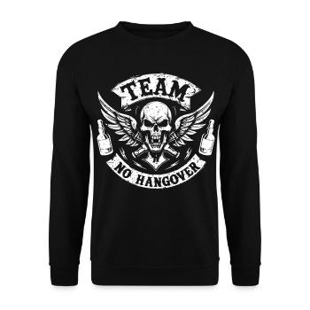 Antialcoholic Abstinent Team No Hangover - Unisex Sweatshirt - black - Front - Alina (178cm) & Michal (187cm)
