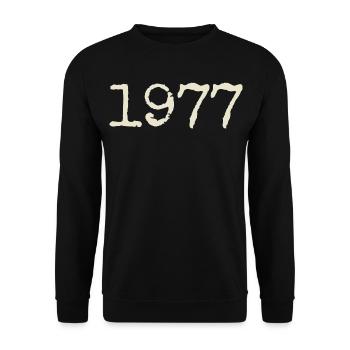1977 Birthday Gift - Awesome since 1977 - Unisex Sweatshirt - black - Front - Alina (178cm) & Michal (187cm)