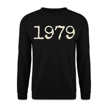 1979 Birthday Gift - Awesome since 1979 - Unisex Sweatshirt - black - Front - Alina (178cm) & Michal (187cm)