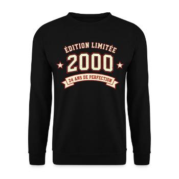 Édition limitée 2000 - 24 ans de perfection - Sweat-shirt Unisexe - noir - Devant - Alina (178cm) & Michal (187cm)