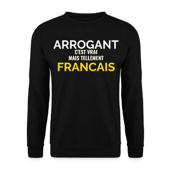 Tellement Français Humour Patriote - Sweat-shirt Unisexe - noir - Devant - Alina (178cm) & Michal (187cm)