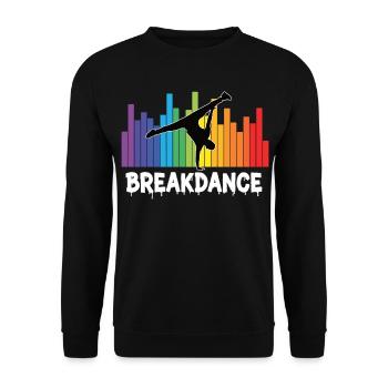 Breakdance Streetstyle Hip Hop DJ Dance - Unisex Pullover - Schwarz - Vorne - Alina (178cm) & Michal (187cm)