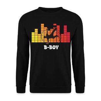 B-Boy Breakdance Streetstyle Hip Hop DJ Dance - Unisex Pullover - Schwarz - Vorne - Alina (178cm) & Michal (187cm)