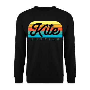 Kitesurfer Kiteboard Kitesurfen Kitesurf - Unisex Pullover - Schwarz - Vorne - Alina (178cm) & Michal (187cm)