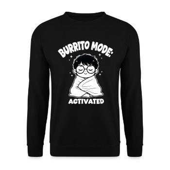 Burrito Cover Mode - Unisex Sweatshirt - black - Front - Alina (178cm) & Michal (187cm)
