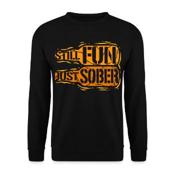 Antialcoholic Abstinent Still Fun Just Sober - Unisex Sweatshirt - black - Front - Alina (178cm) & Michal (187cm)