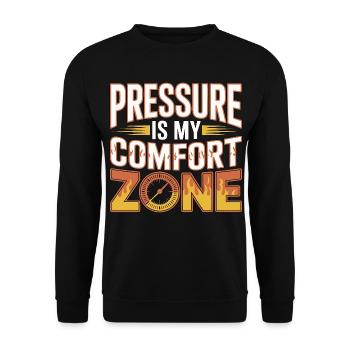 Fire Engineer Pressure Is My Comfort Pump Operator - Unisex Sweatshirt - black - Front - Alina (178cm) & Michal (187cm)