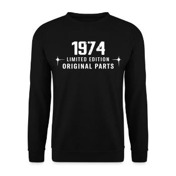 Vintage 1974 - Unisex Sweatshirt - black - Front - Alina (178cm) & Michal (187cm)
