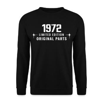 Vintage 1972 - Unisex Pullover - Schwarz - Vorne - Alina (178cm) & Michal (187cm)