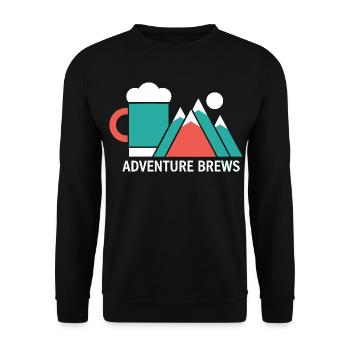 Adventure Brews Wandern Bier - Unisex Pullover - Schwarz - Vorne - Alina (178cm) & Michal (187cm)