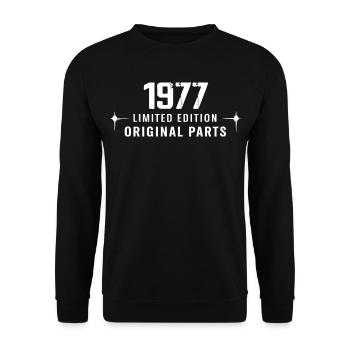 Millésime 1977 - Sweat-shirt Unisexe - noir - Devant - Alina (178cm) & Michal (187cm)