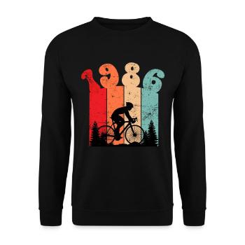 Vintage 1986 - Unisex Sweatshirt - black - Front - Alina (178cm) & Michal (187cm)