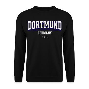 Dortmund Shirt für Deutschland Fans - Unisex Pullover - Schwarz - Vorne - Alina (178cm) & Michal (187cm)
