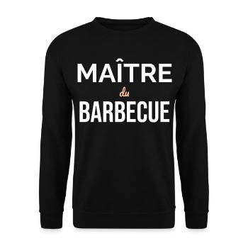 Maître du Barbecue — Grill Assumé - Sweat-shirt Unisexe - noir - Devant - Alina (178cm) & Michal (187cm)