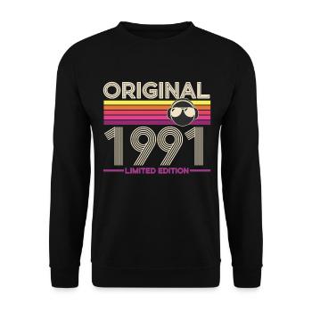 Original 1991 Retro Edition - Unisex Sweatshirt - black - Front - Alina (178cm) & Michal (187cm)