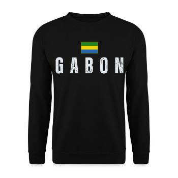 Drapeau gabonais, patriote gabonais - Sweat-shirt Unisexe - noir - Devant - Alina (178cm) & Michal (187cm)