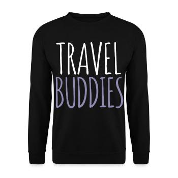 Reisebegleiter - Unisex Pullover - Schwarz - Vorne - Alina (178cm) & Michal (187cm)