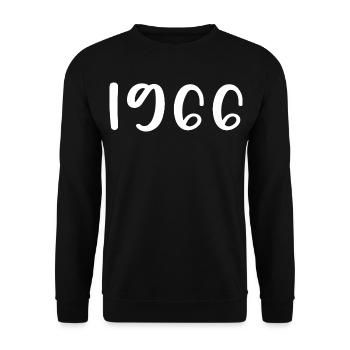 1966 Limitierte Auflage 60. Geburtstag 1966 - Unisex Pullover - Schwarz - Vorne - Alina (178cm) & Michal (187cm)