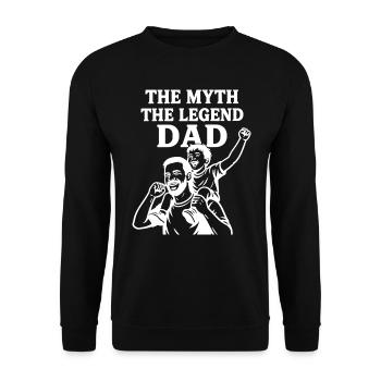 La légende du mythe de l’homme - Meilleur cadeau pour la fête des pères - Sweat-shirt Unisexe - noir - Devant - Alina (178cm) & Michal (187cm)