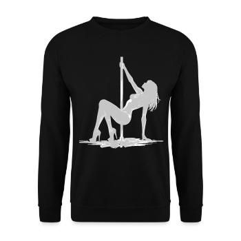 Danse exotique à la barre : Art sexy de squat en talons hauts - Sweat-shirt Unisexe - noir - Devant - Alina (178cm) & Michal (187cm)