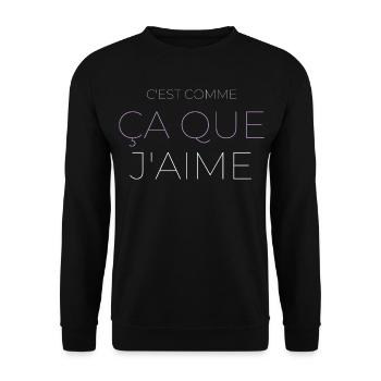 C'est Comme Ça Que J'aime - Sweat-shirt Unisexe - noir - Devant - Alina (178cm) & Michal (187cm)