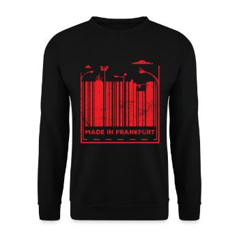 Made in Frankfurt - Unisex Pullover - Schwarz - Vorne - Alina (178cm) & Michal (187cm)
