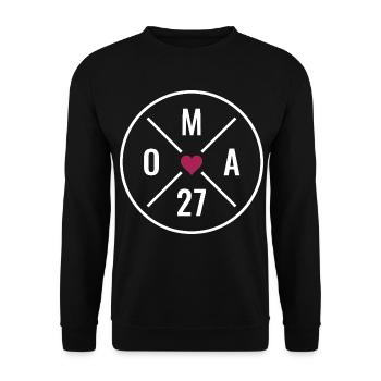 Granny 27 Heart - Unisex Sweatshirt - black - Front - Alina (178cm) & Michal (187cm)