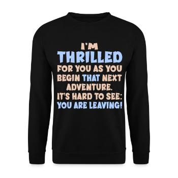 Auf Wiedersehen, Abschied von Job. - Unisex Pullover - Schwarz - Vorne - Alina (178cm) & Michal (187cm)