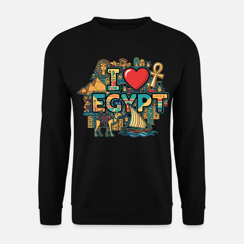 I Love Egypt Urlaub - Unisex Pullover - Schwarz