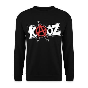 Kool KAOZ Anarchy Graffiti - Unisex Sweatshirt - black - Front - Alina (178cm) & Michal (187cm)