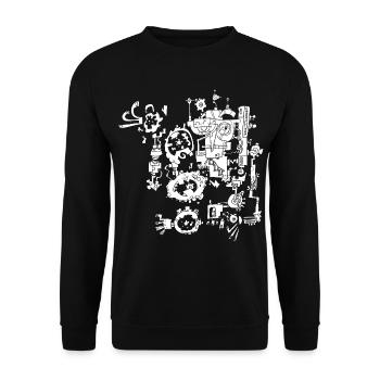 rusty machine - Unisex Sweatshirt - black - Front - Alina (178cm) & Michal (187cm)