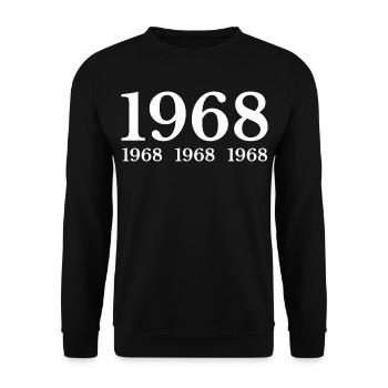 1968 - Unisex Pullover - Schwarz - Vorne - Alina (178cm) & Michal (187cm)