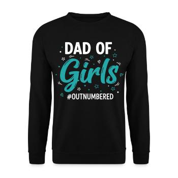Papa fille dit Papa des filles - Sweat-shirt Unisexe - noir - Devant - Alina (178cm) & Michal (187cm)