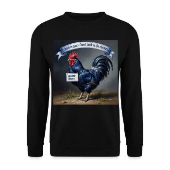 chicken game - Unisex Sweatshirt - black - Front - Alina (178cm) & Michal (187cm)
