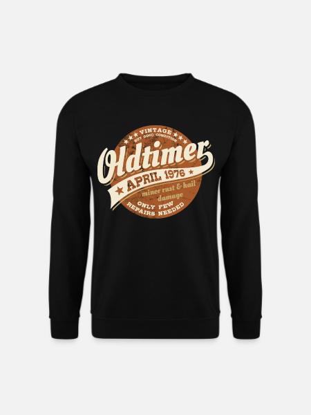 Oldtimer April 1976 - Geburtstag - Geschenk - Unisex Pullover - Schwarz