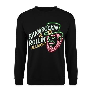 T-shirt du parti d’Irlande La Saint-Patrick - Sweat-shirt Unisexe - noir - Devant - Alina (178cm) & Michal (187cm)