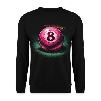 8-Ball Billard - Unisex Pullover - Schwarz - Vorne - Alina (178cm) & Michal (187cm)