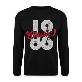 Millésime 1986 - Sweat-shirt Unisexe - noir - Devant - Alina (178cm) & Michal (187cm)