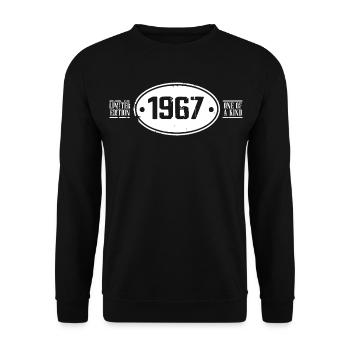 1967 Birthday 1967 - Unisex Sweatshirt - black - Front - Alina (178cm) & Michal (187cm)