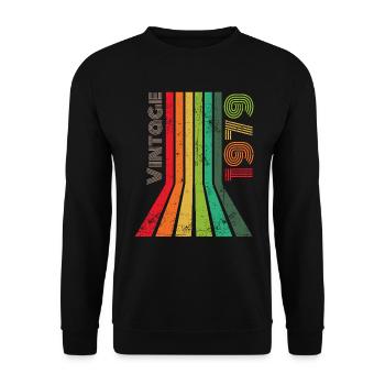 Millésime 1979 - Sweat-shirt Unisexe - noir - Devant - Alina (178cm) & Michal (187cm)