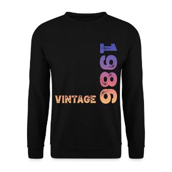 Millésime 1986 - Sweat-shirt Unisexe - noir - Devant - Alina (178cm) & Michal (187cm)