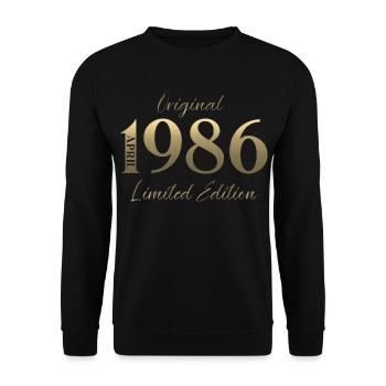 Cadeau du 40e anniversaire Mari Original avril 1986 - Sweat-shirt Unisexe - noir - Devant - Alina (178cm) & Michal (187cm)