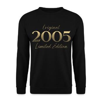 21st Birthday Gift Husband Original April 2005 - Unisex Sweatshirt - black - Front - Alina (178cm) & Michal (187cm)