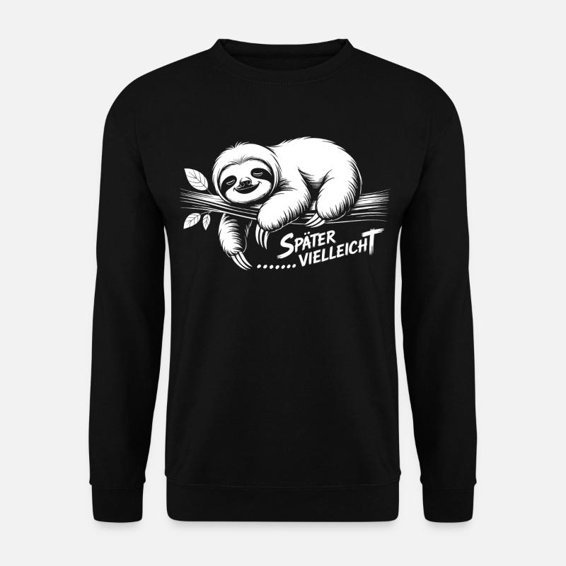 Lazy Mood Faultier - Unisex Pullover - Schwarz