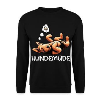 Hundemüde Airedale Terrier Airedales Airedale hund - Unisex Pullover - Schwarz - Vorne - Alina (178cm) & Michal (187cm)