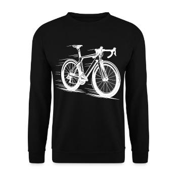 Aero Racer – Speed Line Road Rennrad Bike  - Unisex Pullover - Schwarz - Vorne - Alina (178cm) & Michal (187cm)