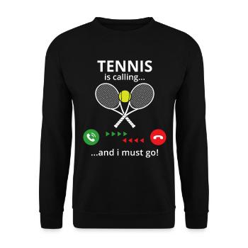 tennis  - Sweat-shirt Unisexe - noir - Devant - Alina (178cm) & Michal (187cm)