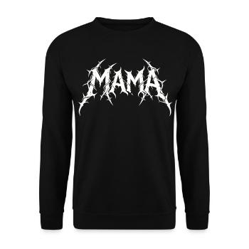 Mama Metal Rock Musik Hardcore Mutter Design - Unisex Pullover - Schwarz - Vorne - Alina (178cm) & Michal (187cm)